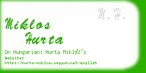 miklos hurta business card